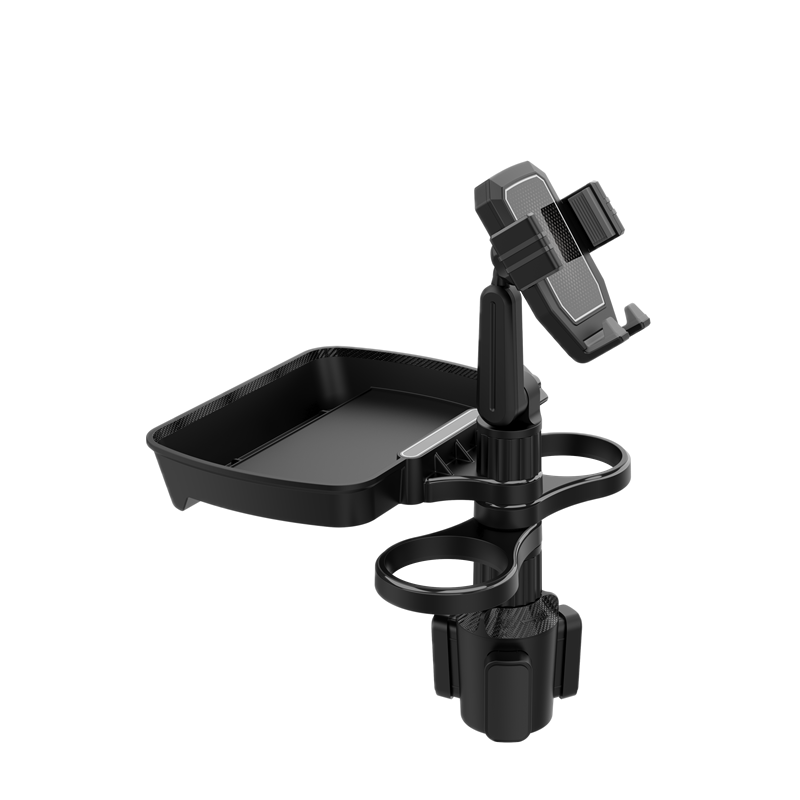 NEW 360° Rotating Adjustable Car Drink Cup Holder with Tray - Multifunctional Storage Car Cup Mount Holder Expander - Delicate Leather