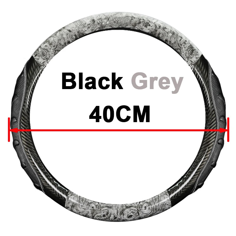 Car Truck PU Leather Embossed Steering Wheel Cover Steering-Wheel For Auto Diameters 36 38 40 42 45 47 50CM 7 Sizes to Choose - Delicate Leather