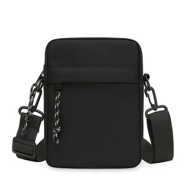 Simple Casual Mini Crossbody Bag Men's Nylon Small Shoulder Bag For Men Oxford Messenger Phone Side Sling Bag Husband Chest Pack - Delicate Leather