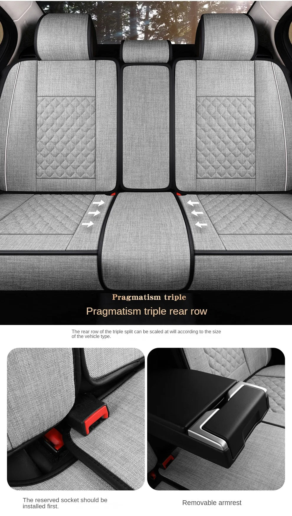 Delicate Leather Deluxe Universal Car Seat Cover Collection: Full Set of Premium Luxury Vehicle Seat Protectors