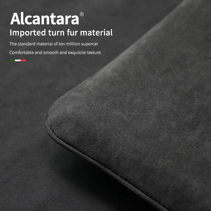 All-Season Universal Alcantara Suede Car Seat Cushion – Memory Cotton Pad, Non-Slip & Breathable - Delicate Leather