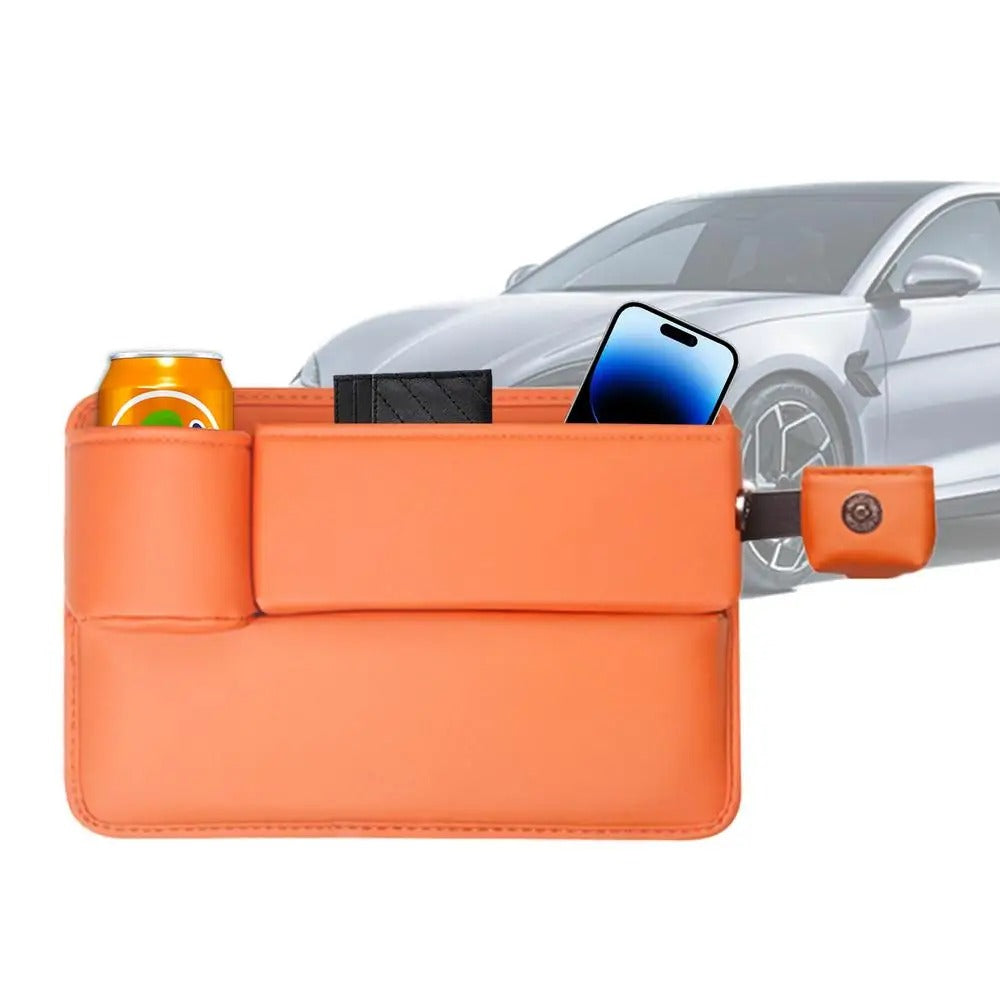 Car Seat Crevice Gaps Storage Box Seat Organizer Gap Slit Filler Holder for Wallet Phone Slit Pocket Car Storage Box - Delicate Leather