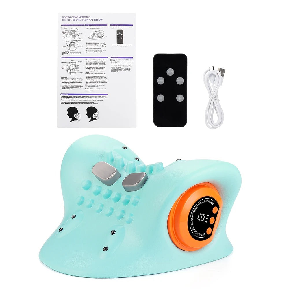 Electric Neck Cervical Massager – Ergonomic Vibration & Kneading Massage Pillow with Neck Support, Gift For Mother's Day 2025