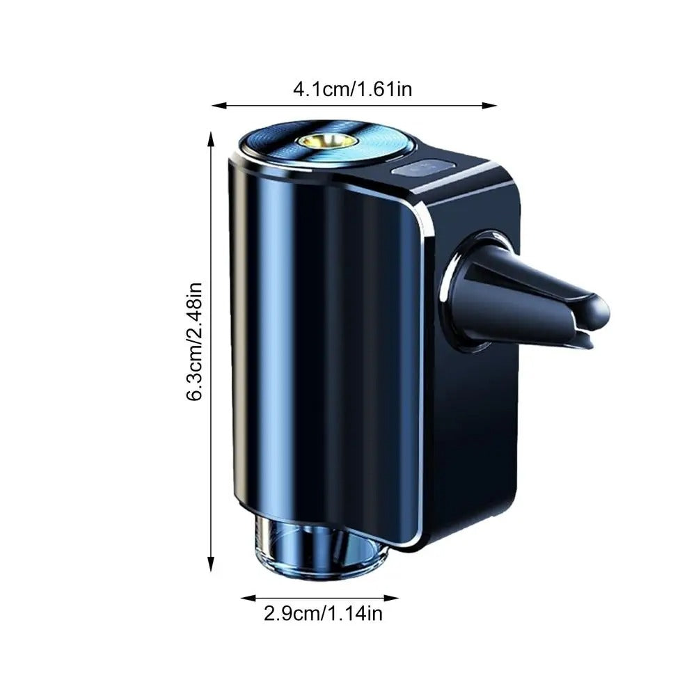 Car Perfume Diffuser Aluminum Alloy Smart Air Freshener with 3 Adjustable Modes - USB Powered Auto Fragrance for Driving - Delicate Leather
