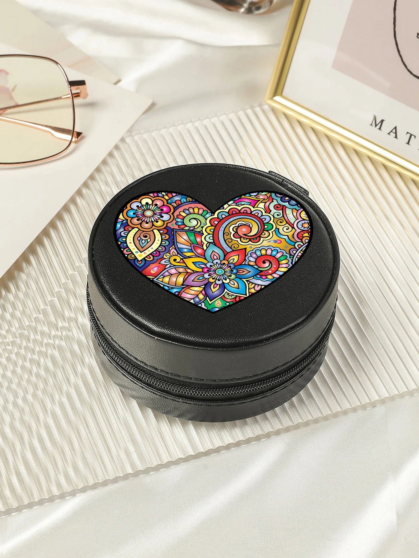 Flower Jewelry Storage Box Organizer, Display Travel Jewelry Case, Flower Leather Earrings Necklace Ring Organizer for Gift - Delicate Leather