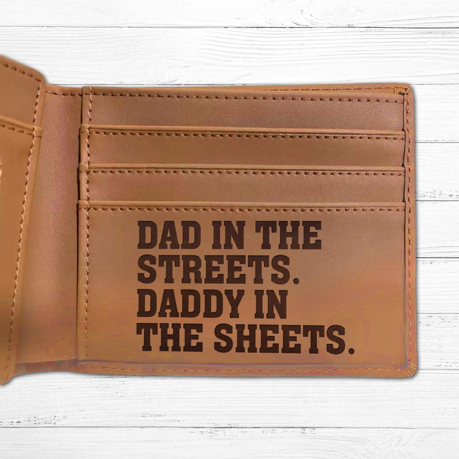 Dad In The Streets. Daddy In The Sheets Wallet Men, Leather Wallet For Men, Custom  Engraved Wallet, Personalized Gifts For Him, Fathers Day Gifts, Husband, Boyfriend, Dad - Delicate Leather