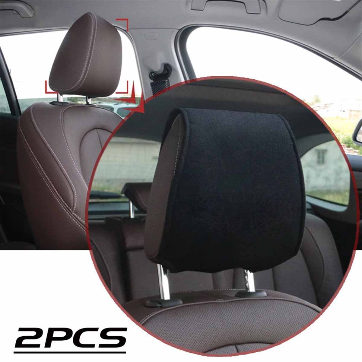 Car Seat Headrest Cover Breathable Flexible Headrest Covers Velcro Auto Headrest Covers Universal Fit, Custom-Fit For Mini Cooper, Car Accessories DLTS243 - Delicate Leather