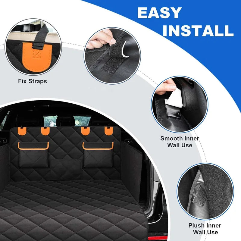 Waterproof Dog Car Seat Cover – Trunk Mat & Hammock for Small, Medium & Large Dogs - Delicate Leather