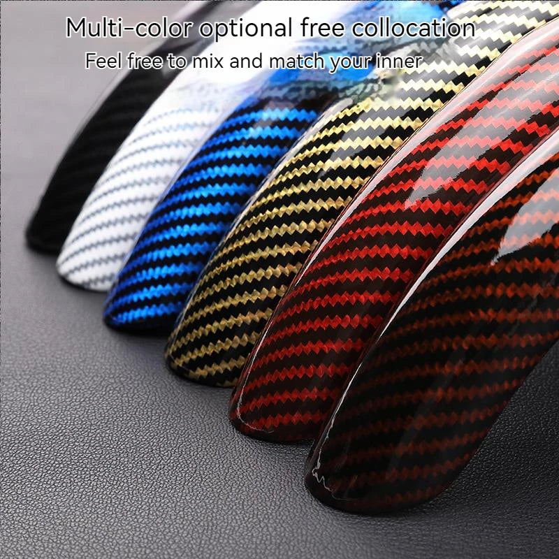 36cm Carbon Fiber Steering Wheel Cover – Non-Slip, Ultra-Thin, Sports Type D Car Handle Cover - Delicate Leather