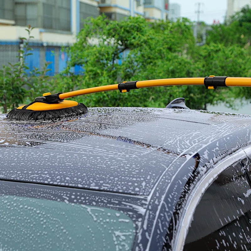 Car Cleaning Brush Car Cleaning Tools Telescoping Long Handle Cleaning Mop Chenille Broom Car Washing Accessories