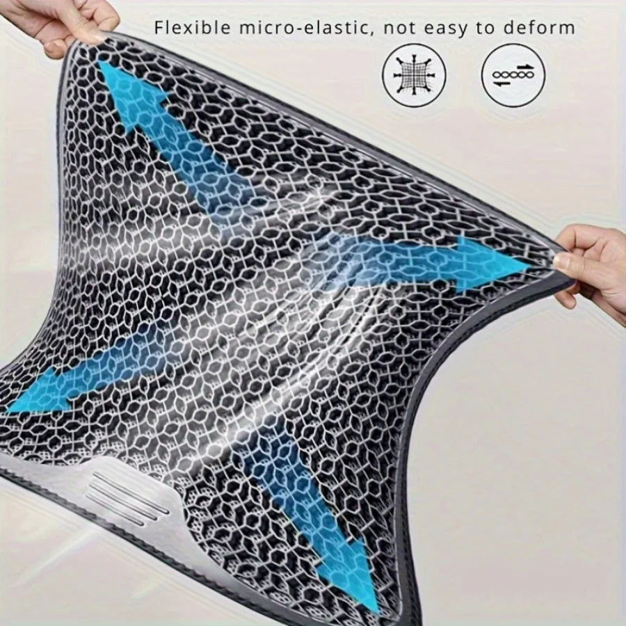Honeycomb Gel Car Seat Cushion – Breathable, Soft, and Comfortable Support for Car Seats - Delicate Leather