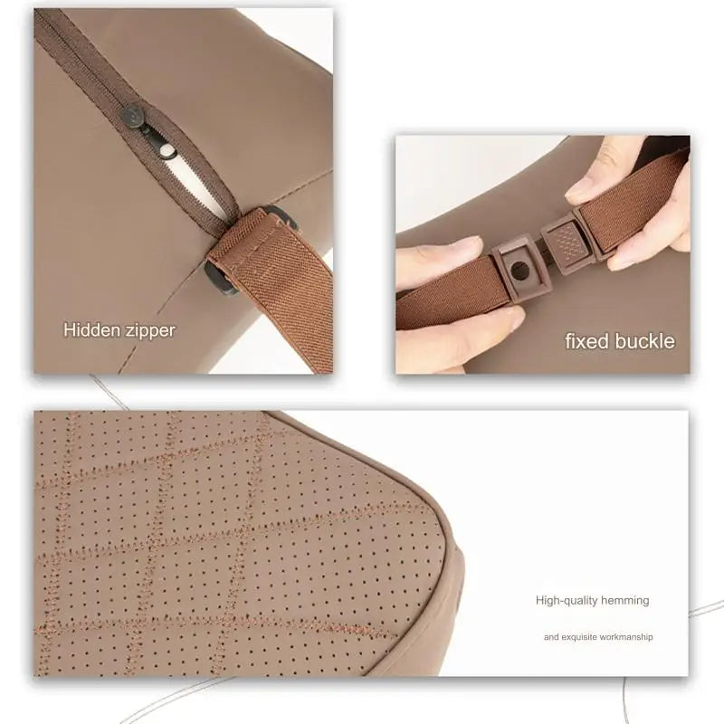 Car Leather Headrest Universal Car Seat Neck Pillow Rest Support Cushion Memory Foam Head Support Rest Protector Car Accessories - Delicate Leather