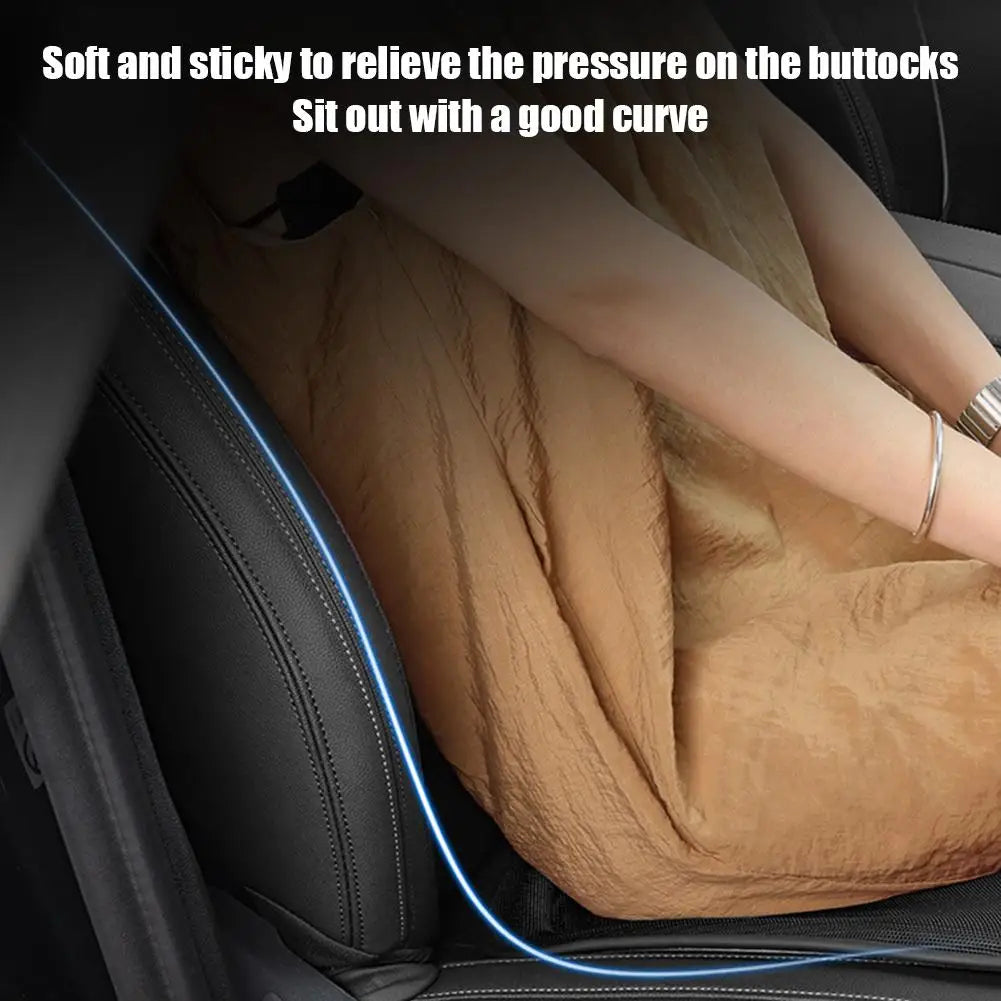 Car Gel Cooling Seat Cushion – 3D Honeycomb Cool & Breathable Ice Silk Cushion for Car, Home & Office Chairs - Delicate Leather