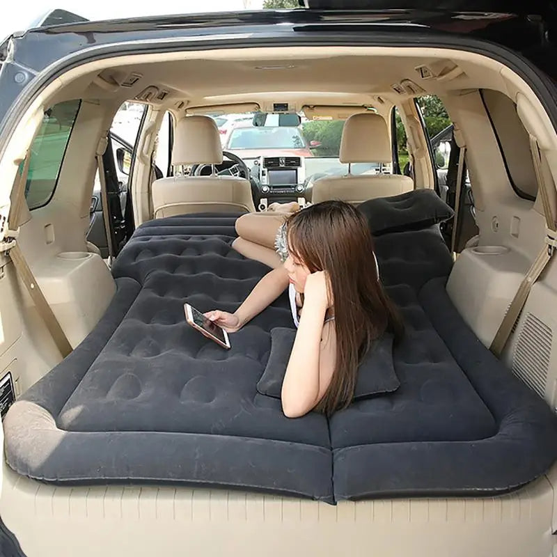 Car Inflatable Sofa Air Inflatable Travel Mattress Universal For Back Seat Multi Functional Sofa Pillow Outdoor Camping Mat - Delicate Leather