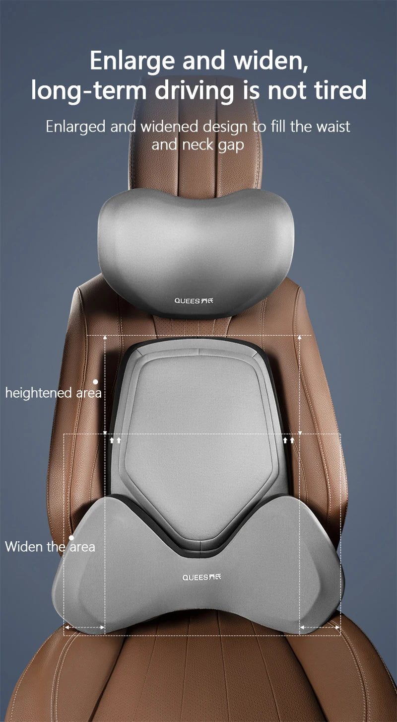 Car Headrest Pillow Auto Neck Cushion Car Back Lumbar Pillow Slow Rebound Guard Head Support for Universal Car - Delicate Leather