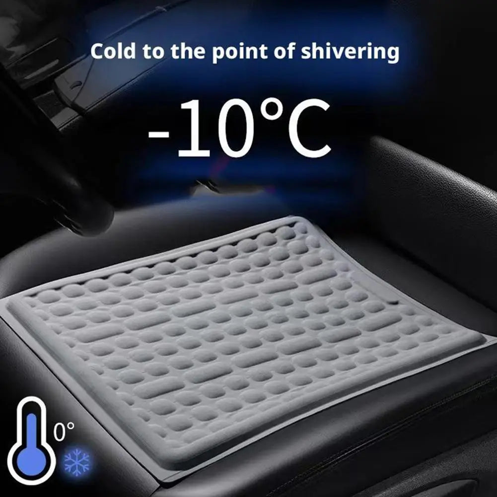 Gel Ice Seat Cushion – Breathable Convex Cooling Pad for Car, Truck, and Office Chairs - Delicate Leather