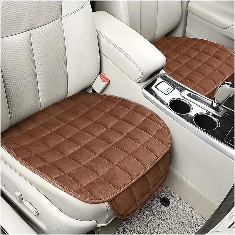 Universal Car Seat Cushion – Non-Slip Pad with Storage Pouch for Vehicle, Office, or Home - Delicate Leather