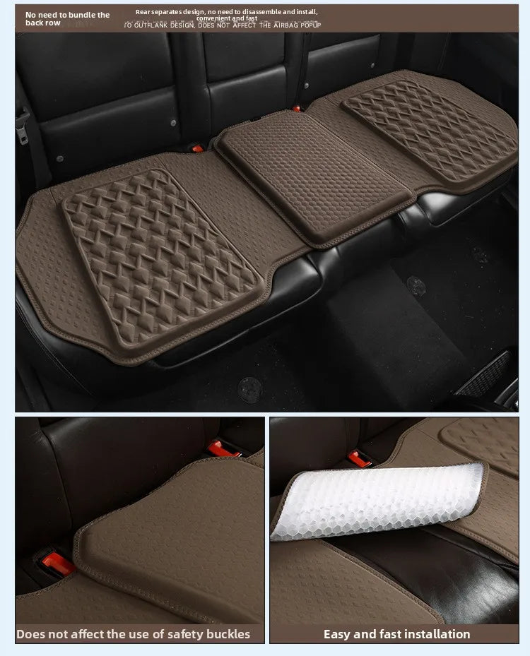 Gel Car Seat Cushion – Breathable Ventilated Non-Slip Universal Seat Pad - Delicate Leather
