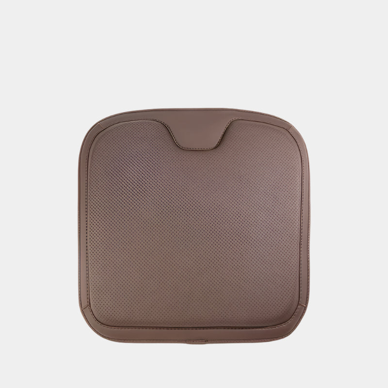 Soft Leather Car Seat Cushion Non-Slip Memory Cotton with Waist Support Pillow, Car Accessories - Delicate Leather