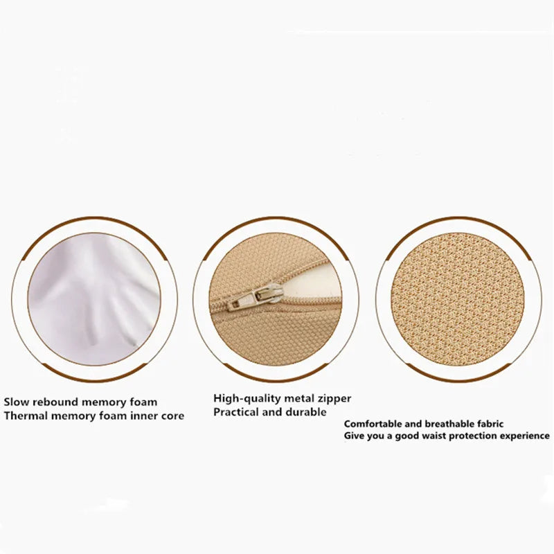 Car Lumbar Support & Neck Pillow Kit – Ergonomic Memory Foam Cushion for Back & Muscle Pain Relief