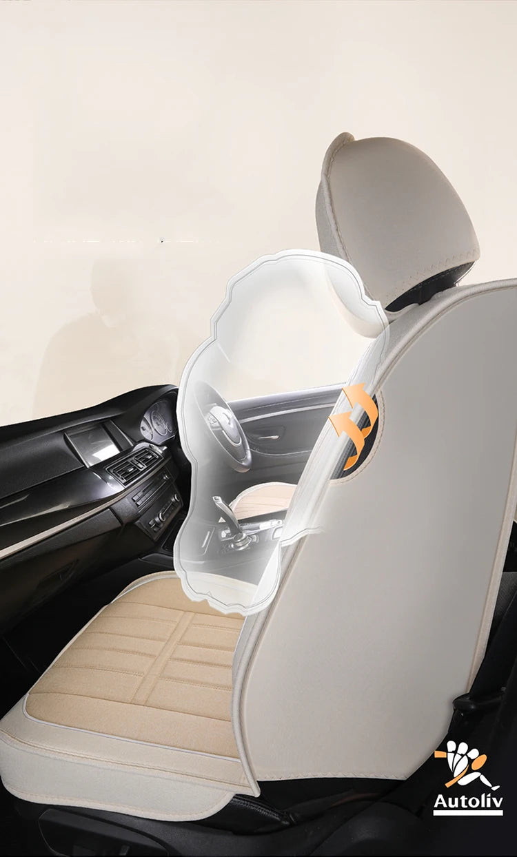Breathable Universal Car Seat Covers – Front & Rear Protection for Auto Interior - Delicate Leather