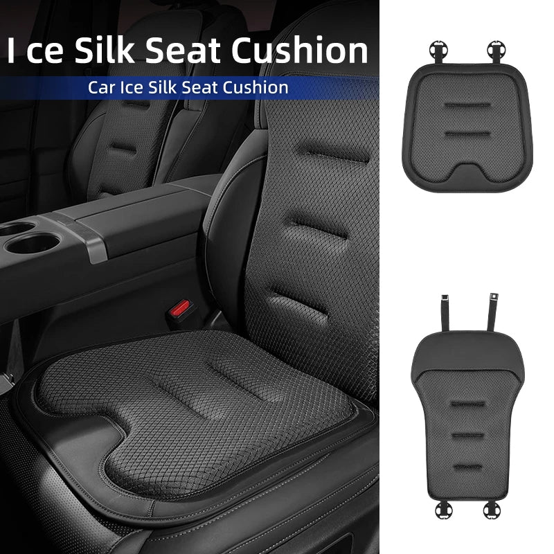 Car Seat Cushion Cover – Backrest Protective Pad for Universal Car Seats - Delicate Leather