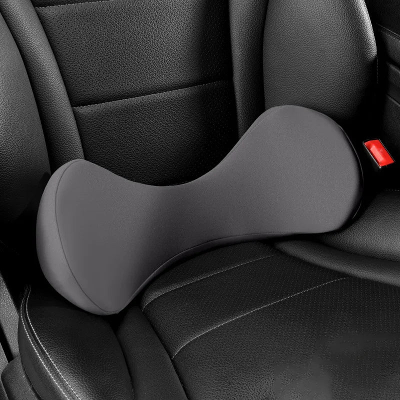 Memory Foam Car Lumbar Cushion – Breathable Waist Support Pad for Car and Office - Delicate Leather