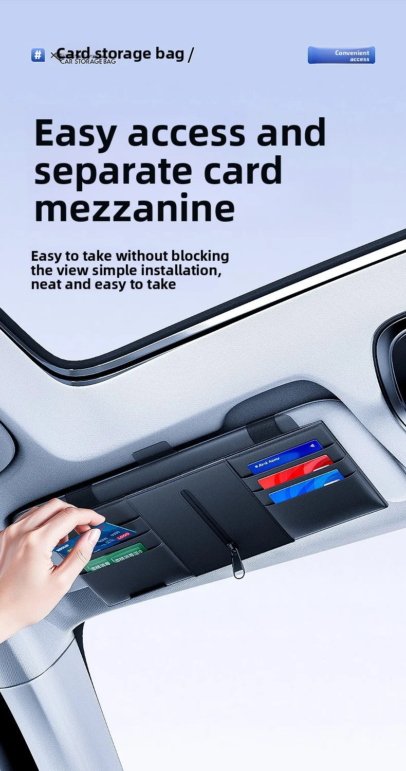 Car Sun Visor Extender – Anti-Glare Sunshade Extension UV Protection Interior Accessory - Delicate Leather