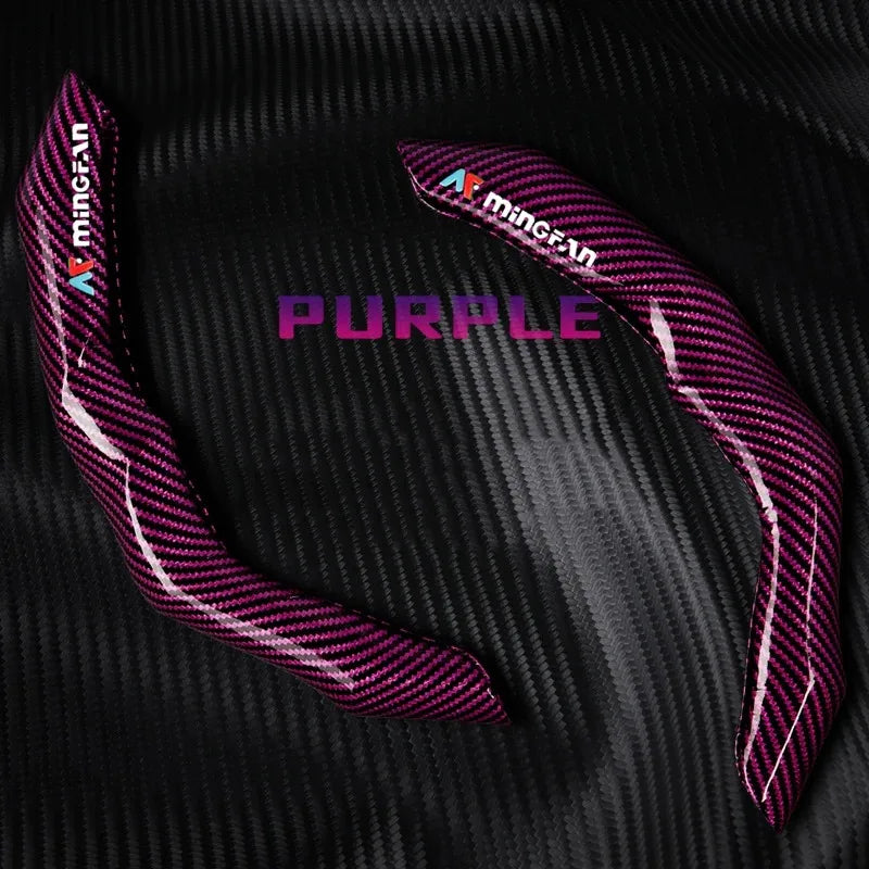 Carbon Fiber Steering Wheel Cover – Luxury Anti-Slip, Comfortable & Durable All-Season Grip Protector - Delicate Leather