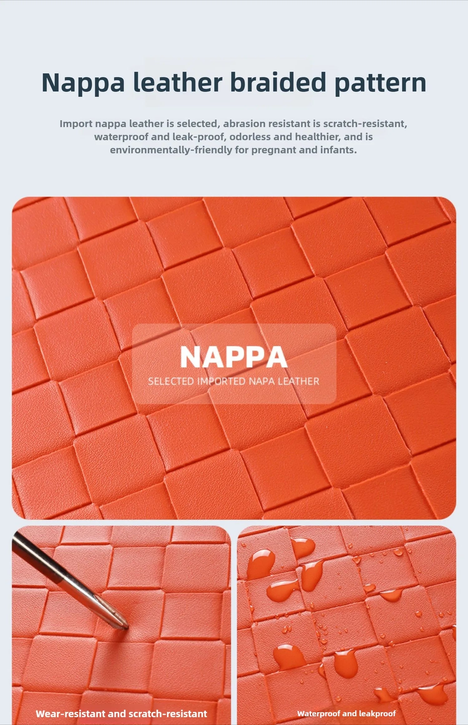 Multi-Functional Folding Trunk Organizer with Nappa Leather - Universal Fit, Waterproof, and Collapsible Design