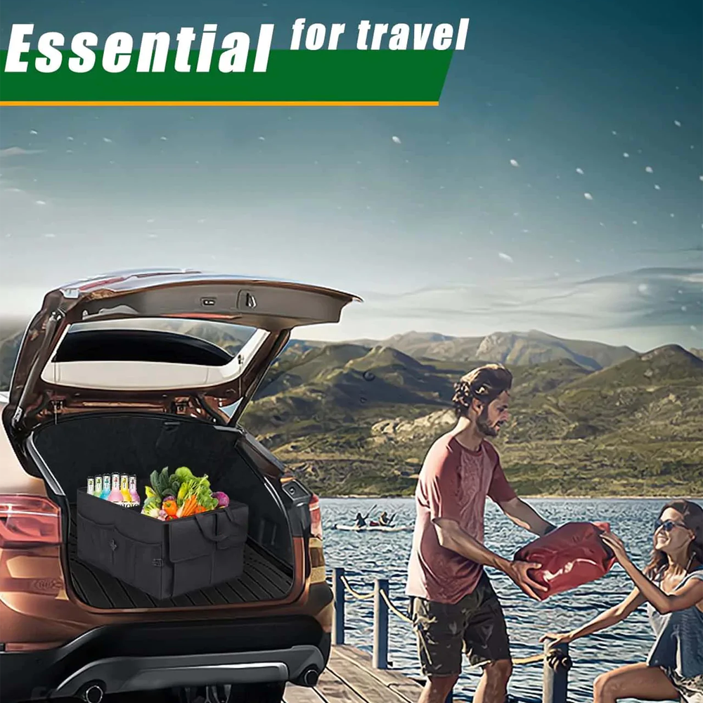 Car Trunk Organizer, Custom-Fit For Car, Foldable Car Trunk Storage Box, Storage Bag, Waterproof, Dust-proof, Stain-Resistant, Car Accessories DLDR229 - Delicate Leather