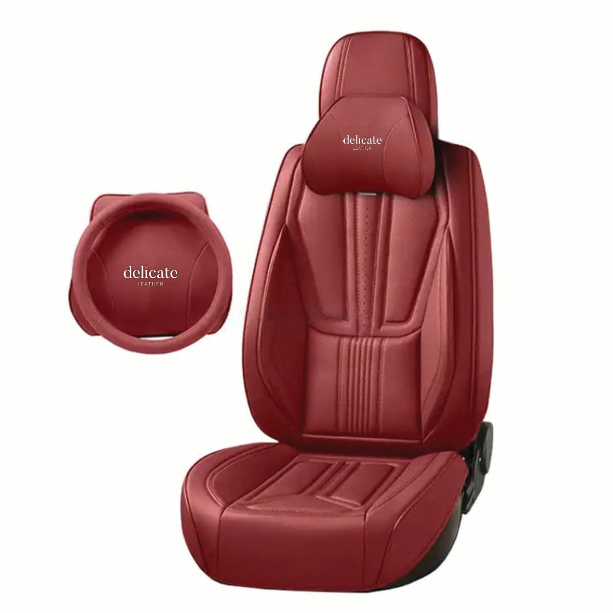 Delicate Leather Car Seat Covers Universal Waterproof Custom-Fit 5D Leather Car Seat Covers, Four-Season Durability, Complete 13-Piece Set for Five Seats - Delicate Leather