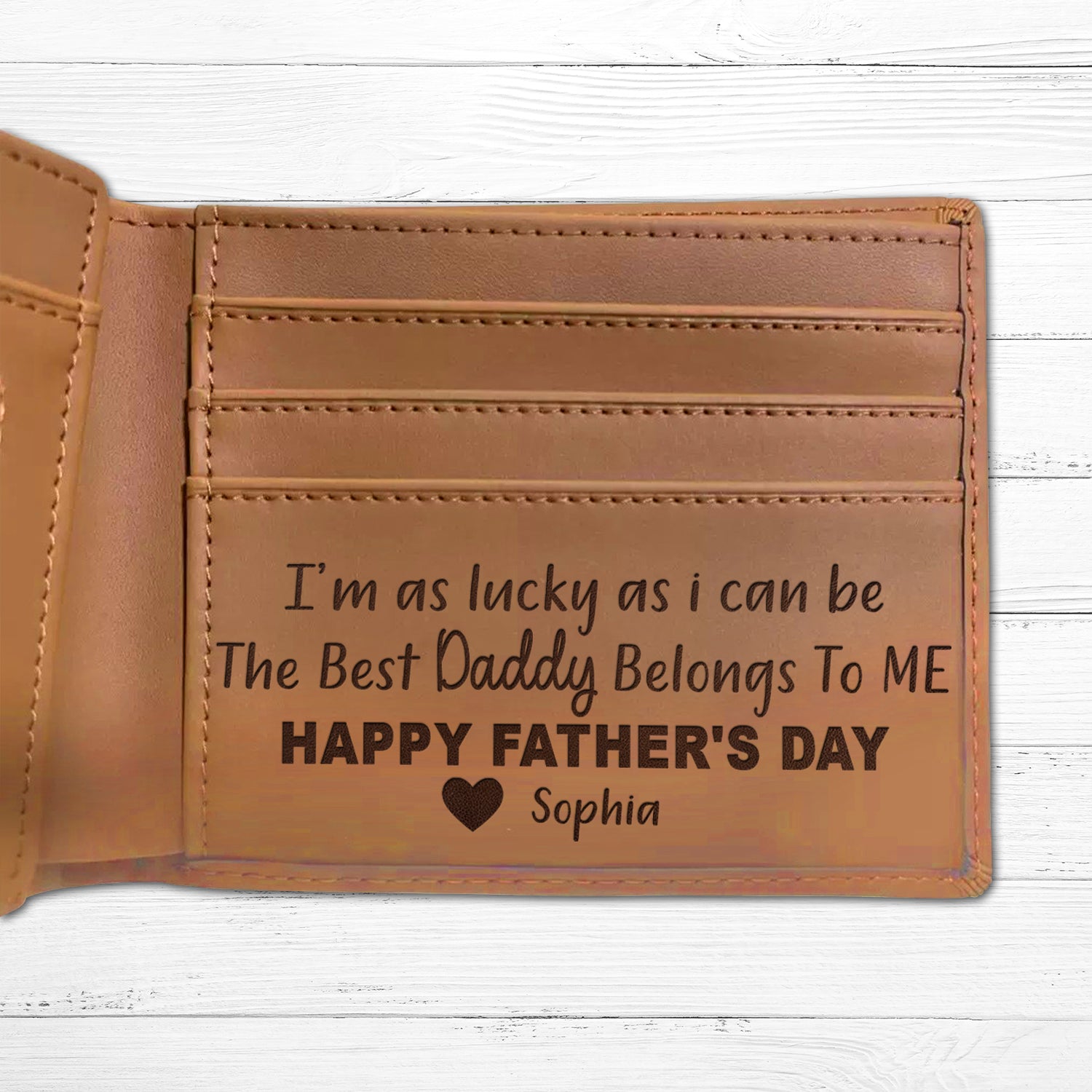 Personalized Wallet Men, Leather Wallet For Men, Custom  Engraved Wallet, Personalized Gifts For Him, Fathers Day Gifts, Husband, Boyfriend, Dad - Delicate Leather