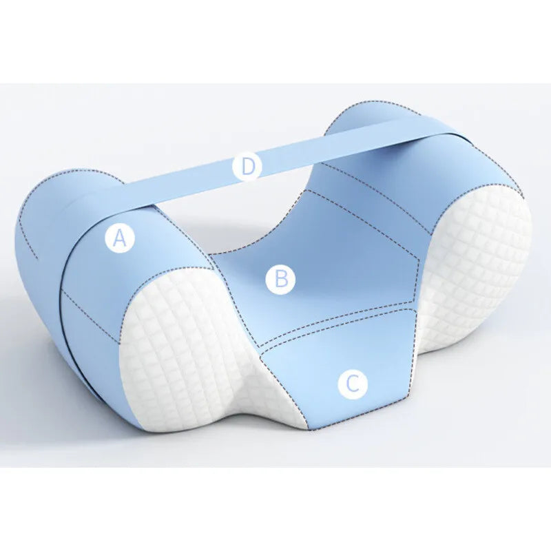Contour Sleeping Pillow – Positioning Support Pillow for Back or Side Sleeping - Delicate Leather