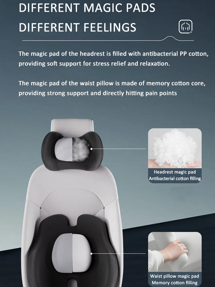 Universal Memory Foam Car Neck Pillow and Lumbar Support – Ergonomic Headrest & Waist Cushion for Driving Comfort - Delicate Leather