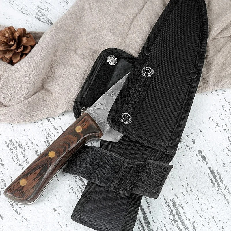 Chef Waterproof Oxford Sheath Holder, Knife Sheath Holster Belt Loop Case, Flashlight Case, Camp Outdoor Carry Fold Knife Cook Tool - Delicate Leather