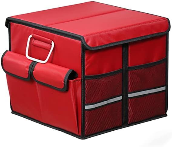 Premium Oxford Cloth Car Storage Box with Sturdy PVC Board - Delicate Leather