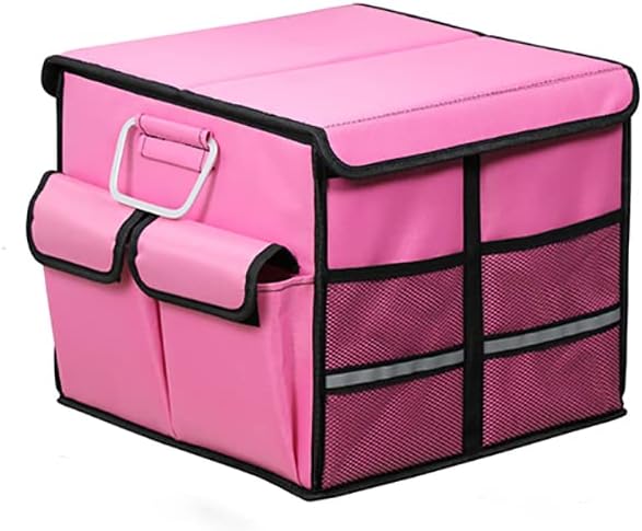 Premium Oxford Cloth Car Storage Box with Sturdy PVC Board - Delicate Leather