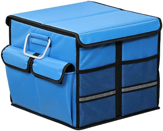 Premium Oxford Cloth Car Storage Box with Sturdy PVC Board - Delicate Leather