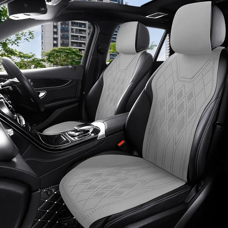 Luxury Suede Car Seat Covers – Universal Full Set Seat Protectors - Delicate Leather