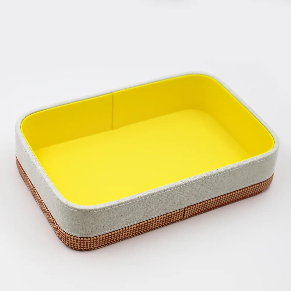 Large Capacity Jewelry Storage Box Tray - PU Leather Display Case, Office Supplies Tabletop Stationery Organizer - Delicate Leather