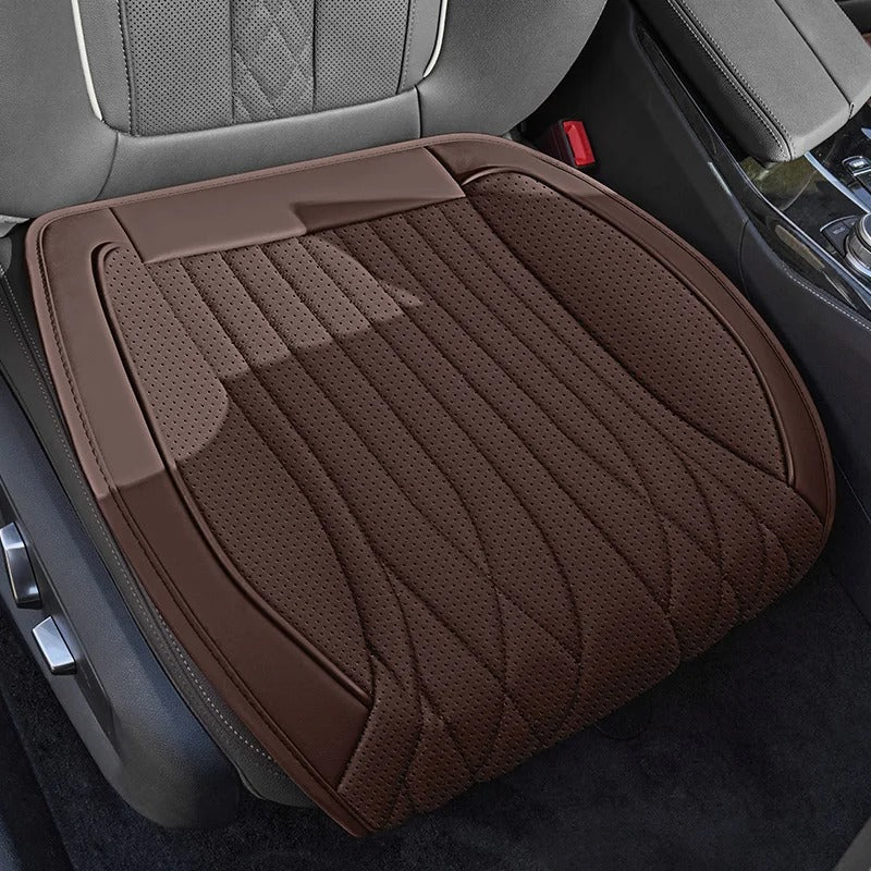 Universal Nappa Leather Front Car Seat Cushion – Breathable Wear-Resistant Seat Protector - Delicate Leather