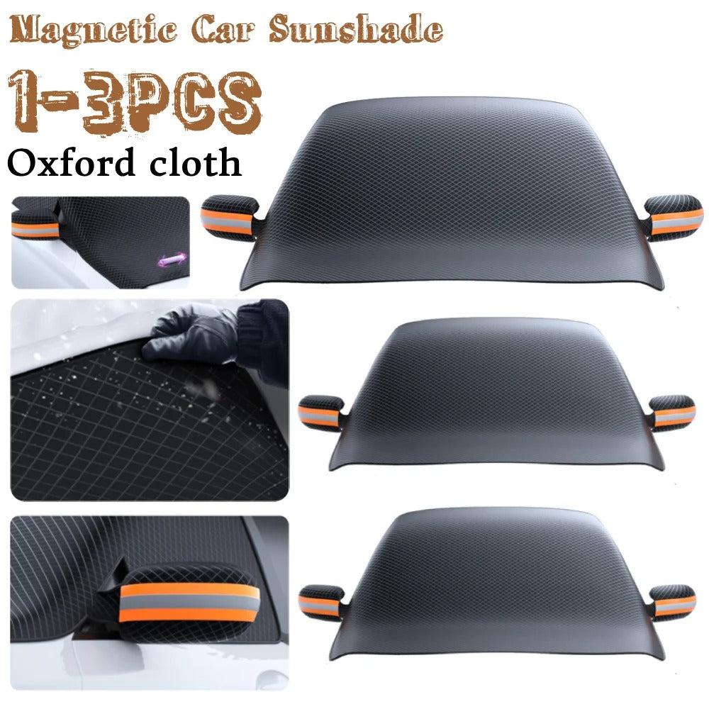Windshield Snow & Sun Shade – Magnetic Frost, Ice & UV Protector for Car Front Windscreen