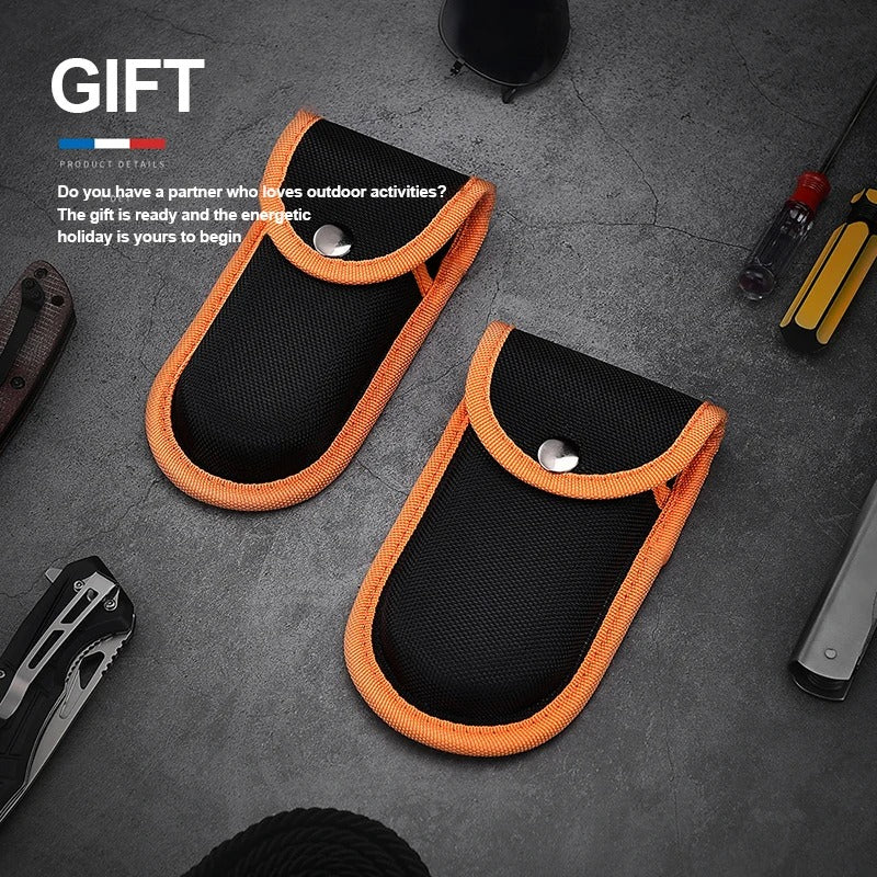 1PC Oxford Nylon Folding Knife Sleeve, Outdoor Camping Hiking Nylon Case, Army Knives Cover Bags Pouch Organizer
