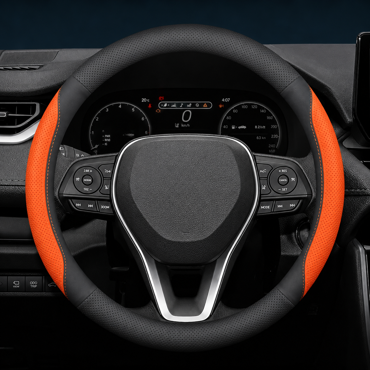 Premium Leather Steering Wheel Cover – Custom Fit Anti-Slip Grip for Select 2022–2026 Models - Delicate Leather