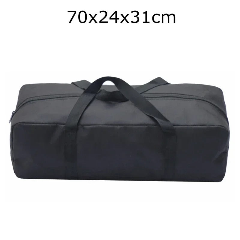 Outdoor 600D Camping Tent Storage Bag Oxford Black Camping Hiking Picnic Carry Bag Fishing Rod Tent Pole Widened And Thickened - Delicate Leather