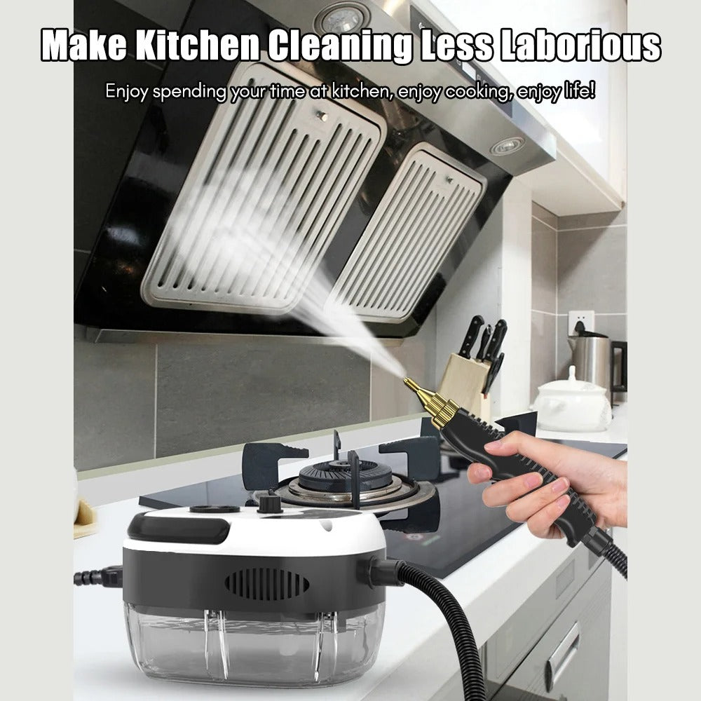 2500W Portable Handheld Steam Cleaner – High-Temperature Pressurized Cleaning Machine with Brush Heads