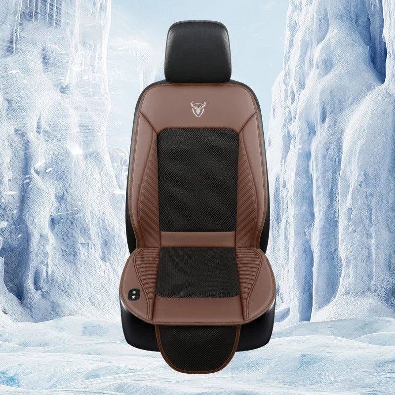 12V Ventilated Car Seat Cushion – Cooling & Massage Function with Built-In Fans for Summer Driving Comfort - Delicate Leather
