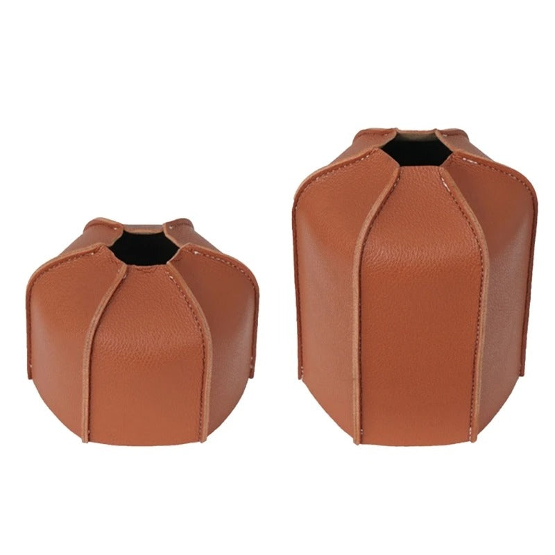 Durable PU Leather Gas Canister Protective Cover - Outdoor Camping Fuel Cylinder Storage Bag - Delicate Leather
