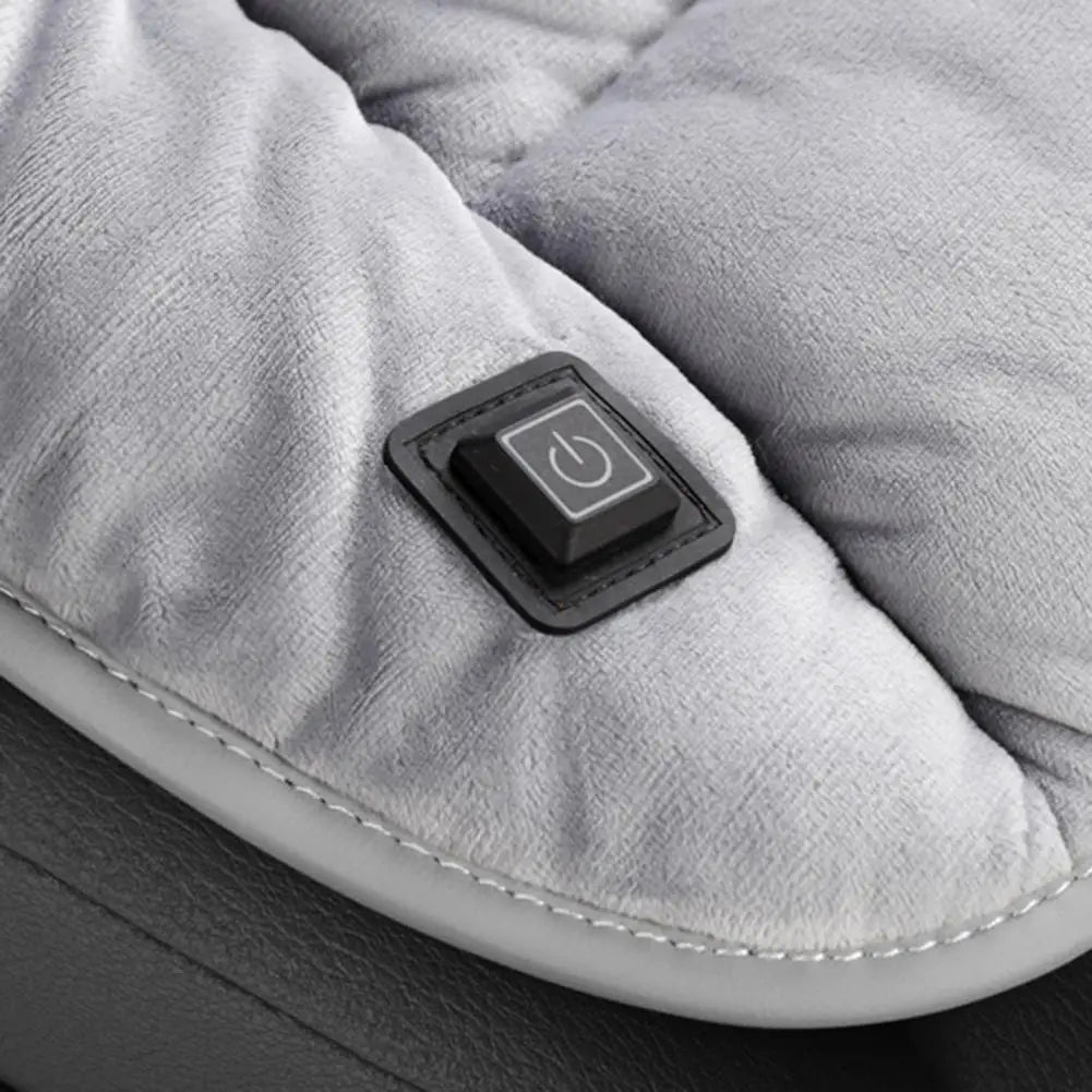 USB Powered Heated Car Seat Cushion – Fast Heating Wear-Resistant Winter Seat Warmer with Adjustable Temperature and Auto-Off - Delicate Leather